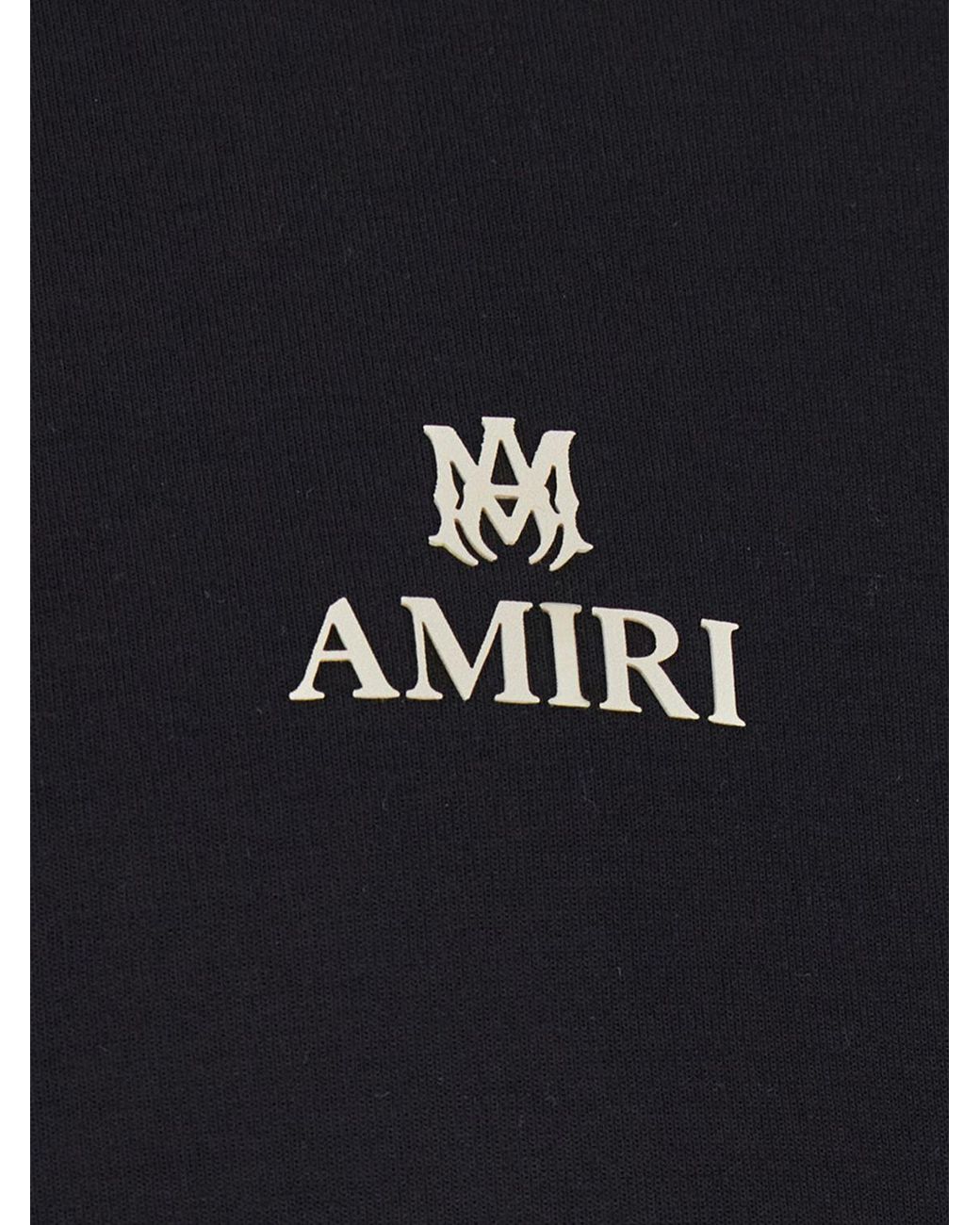 Amiri Blue Relaxed Fit Long-Sleeve Cotton-Blend Polo With Contrast Logo for men