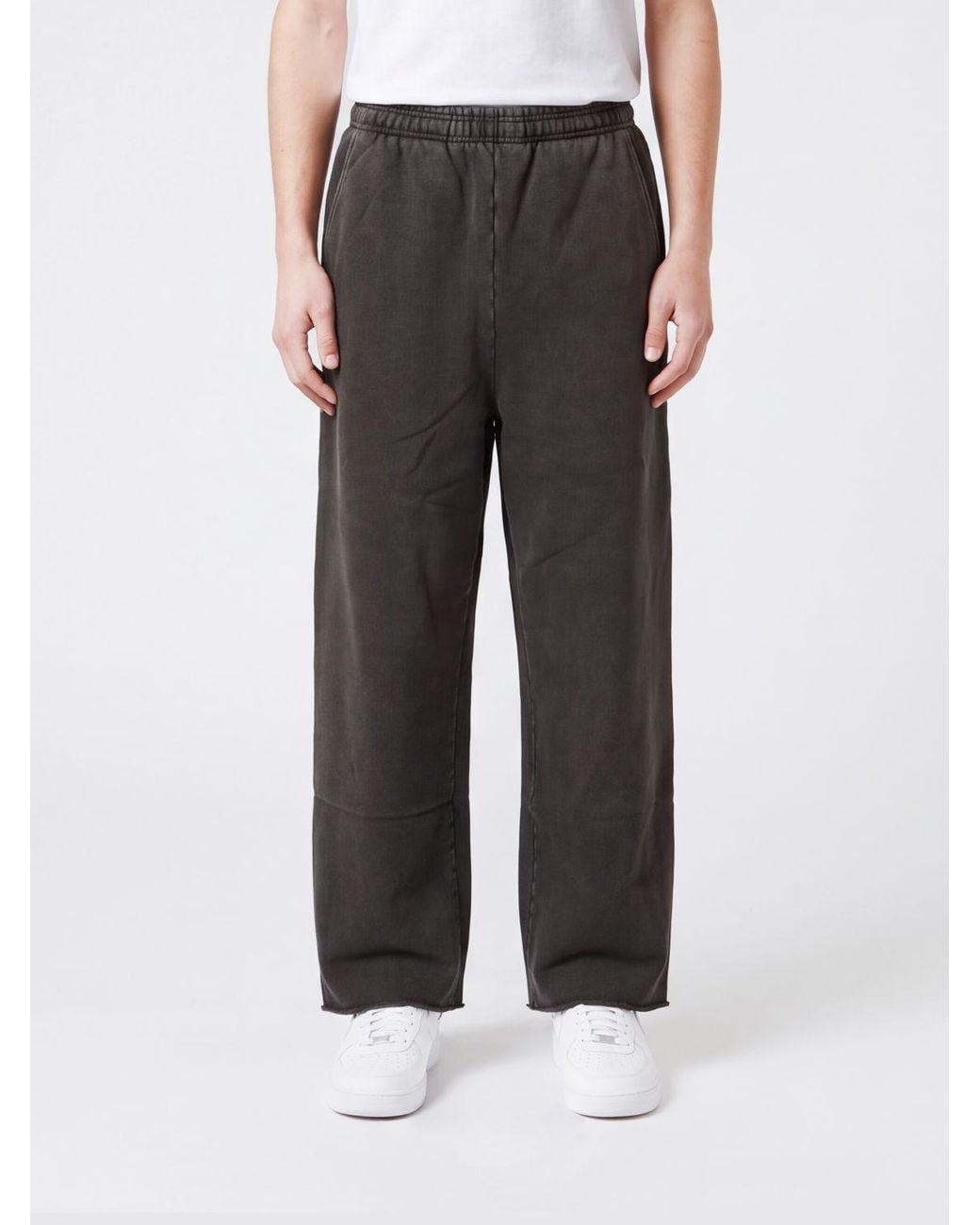 Entire studios Black Cotton Jogging Trousers With Slant Pockets for men