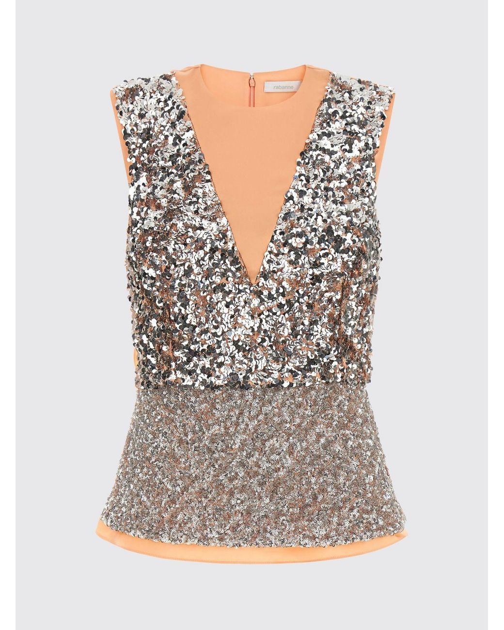 Rabanne White Sequin Top