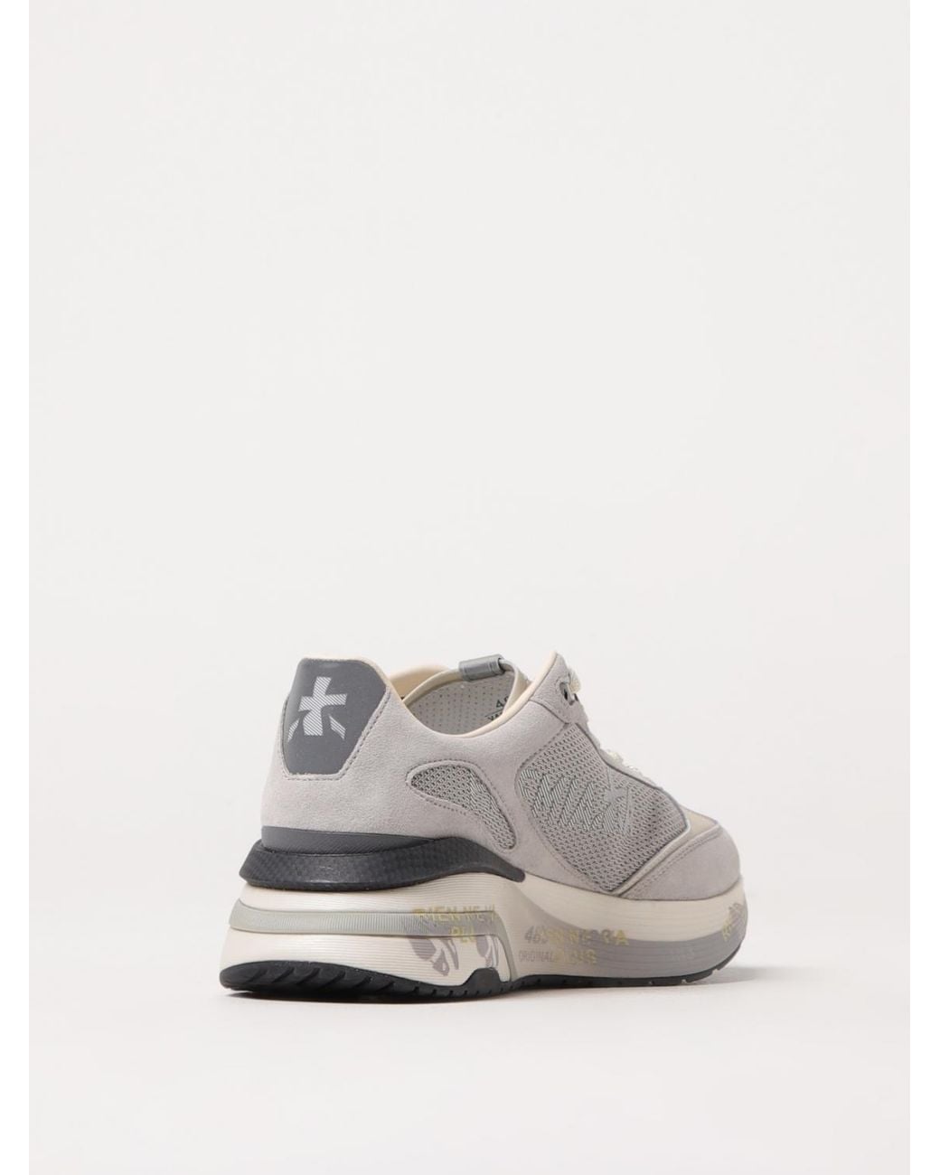 Premiata Gray Moerun Suede And Nylon Sneakers for men