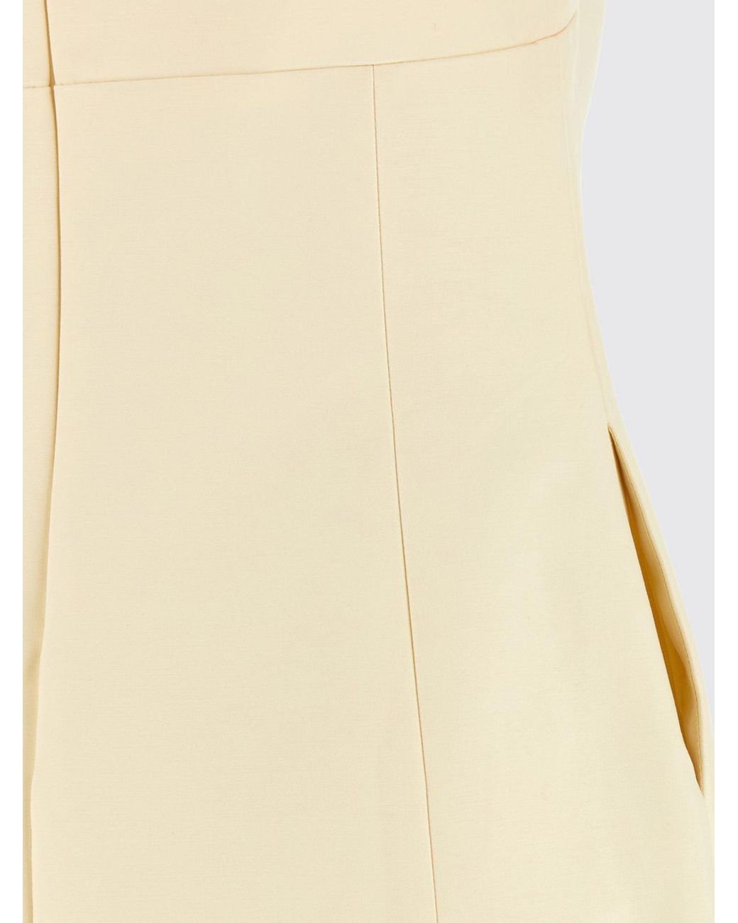 Entire studios Natural Carey Strapless Mini Cotton Dress