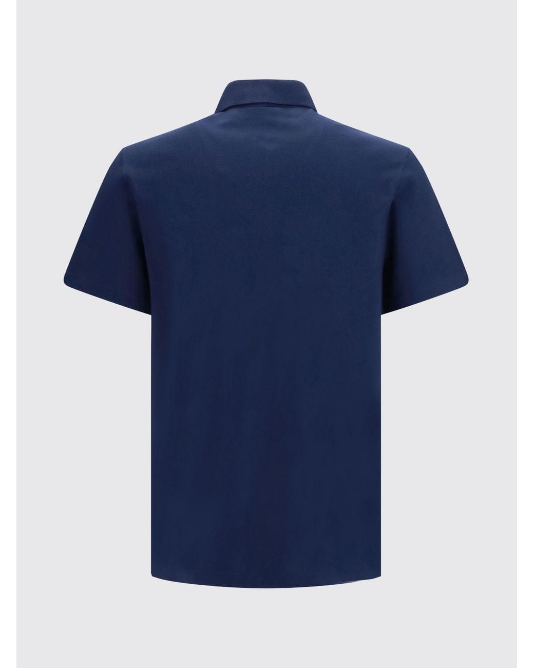 Valentino Garavani Blue Cotton Polo Shirt With Vlogo Signature And Patch Pocket for men