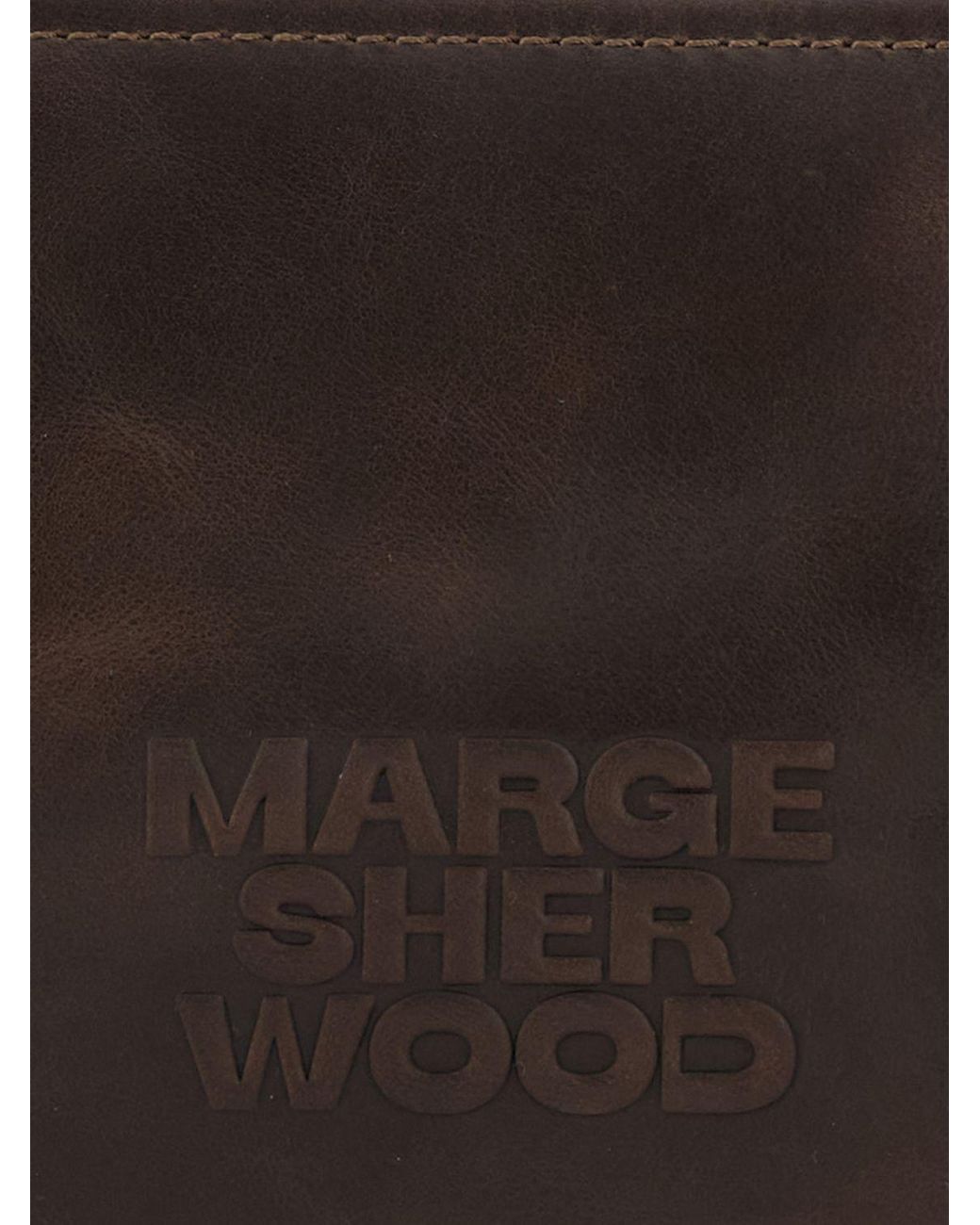 MARGE SHERWOOD Multicolor Boston Flared Leather Shoulder Bag With Double Handle