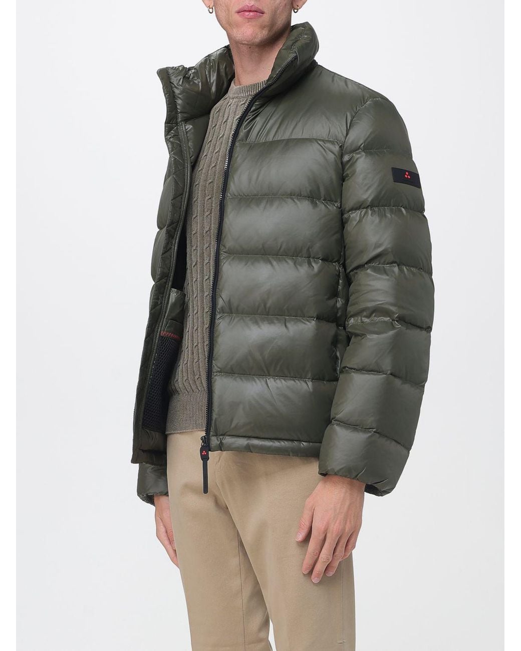 Peuterey Gray Keke Water-Repellent Quilted Nylon Down Jacket With High Neck for men