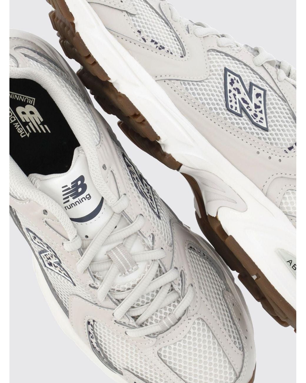 New Balance White 530 Synthetic Leather And Mesh Sneakers With Abzorb Midsole for men