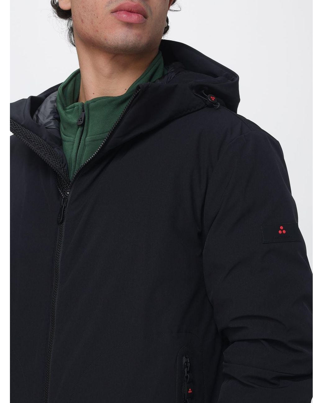 Peuterey Blue Metide Recycled Nylon Hooded Jacket With Primaloft Padding for men