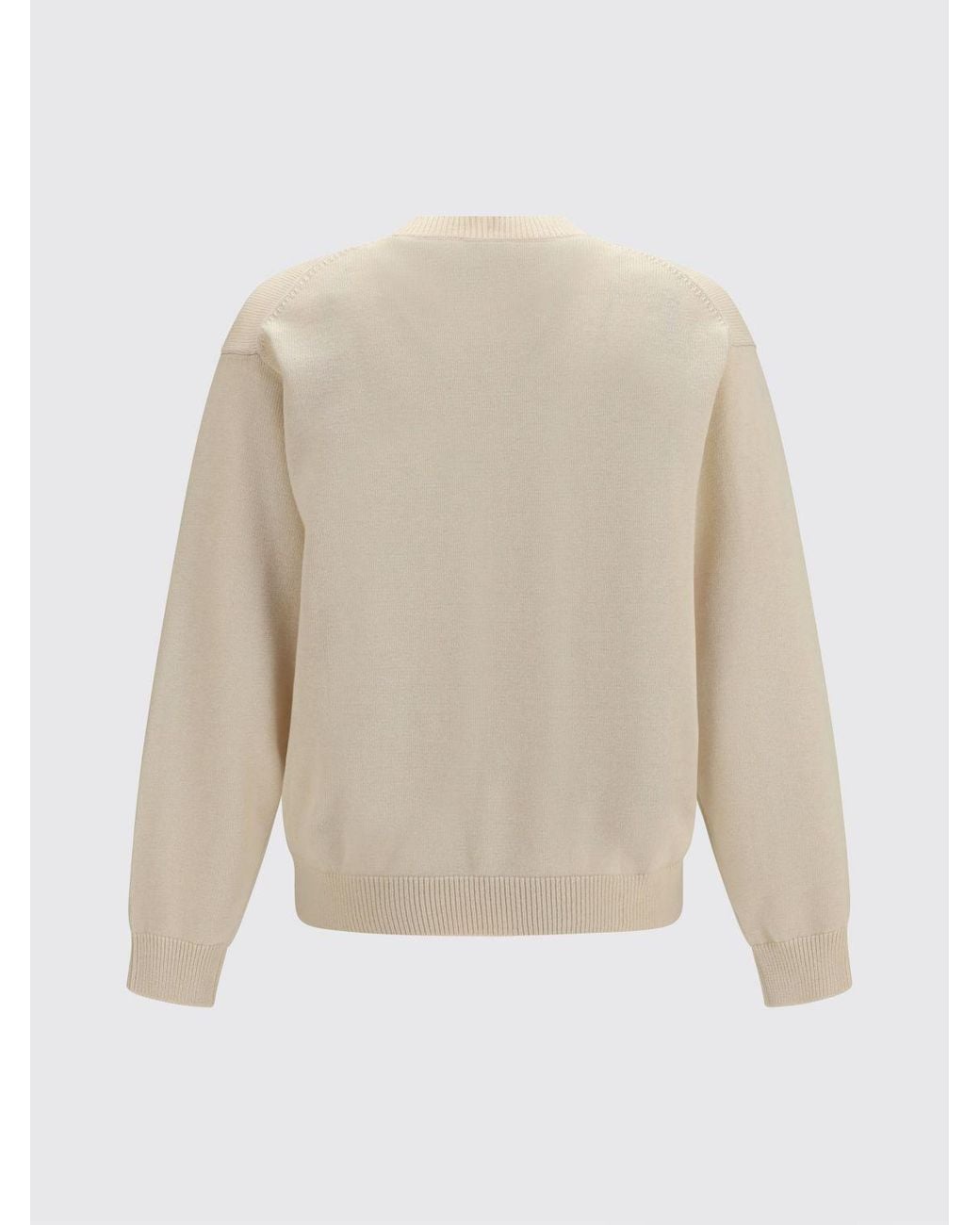 KENZO Blue Merino Wool Crew Neck Jumper With Jacquard Logo for men