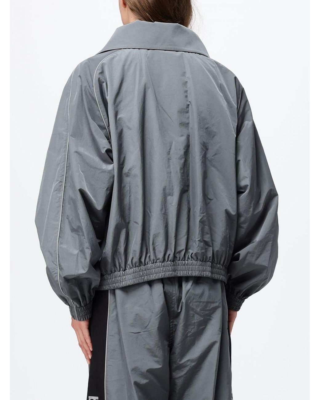 Balenciaga Gray Oversized Bomber Jacket