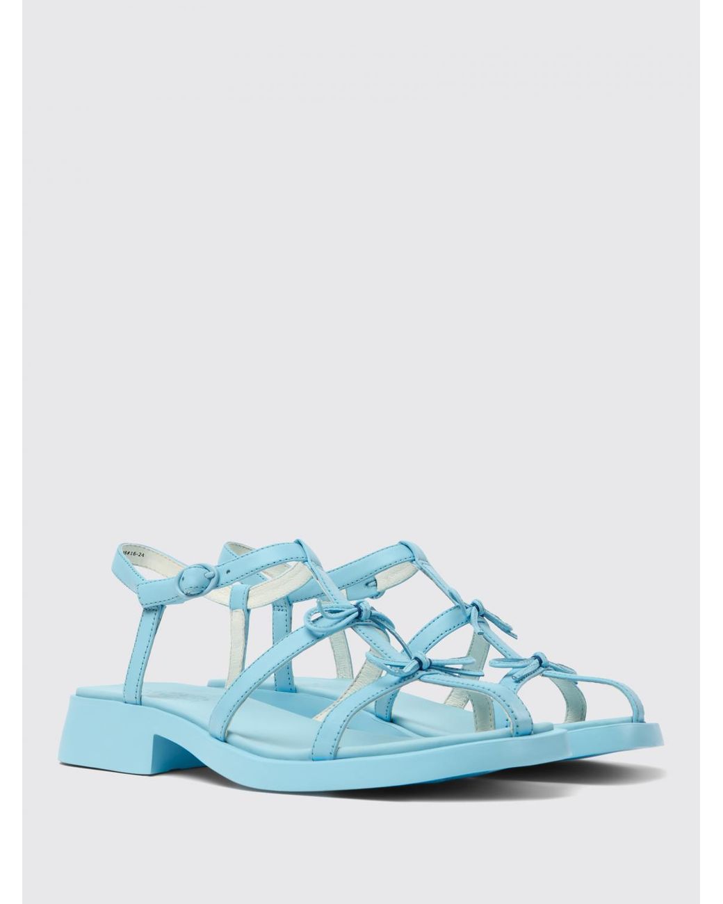 Camper Blue Pelotas Sandals Bow Detail