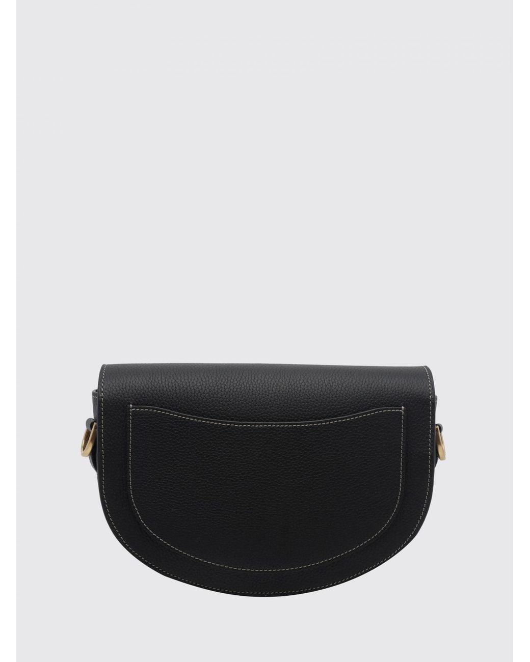 Tod's Black T Signature Half-Moon Grained Leather Mini Bag With Logo