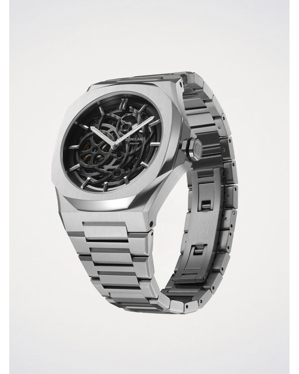 D1 Milano Gray Skeleton Watch 41.5 Mm for men