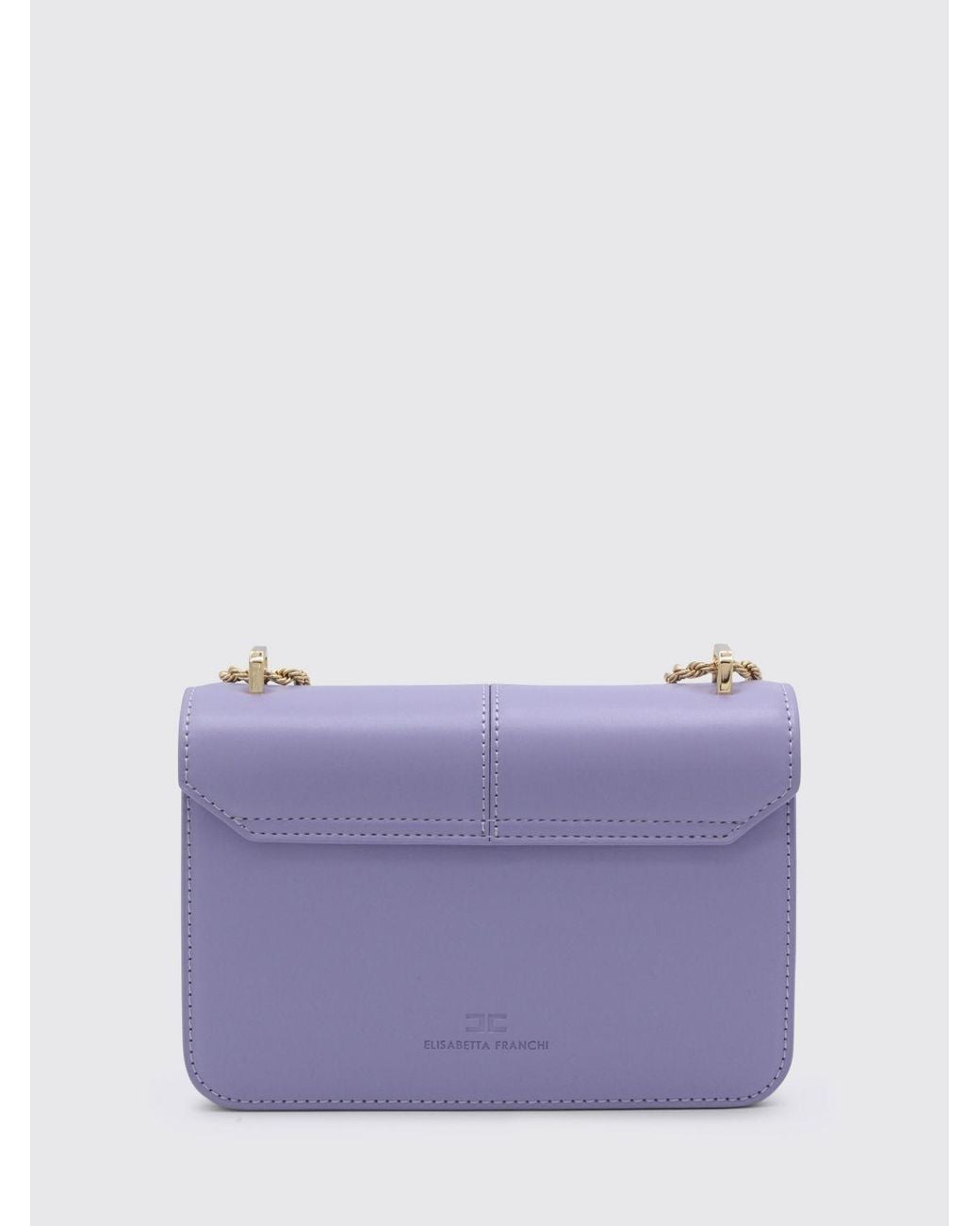Elisabetta Franchi Purple Faux Leather Shoulder Bag
