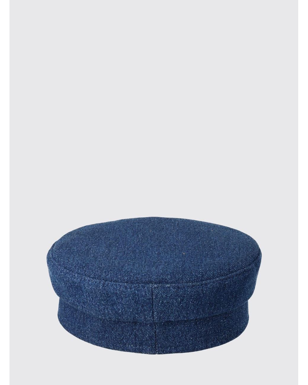 Ruslan Baginskiy Blue Cotton Denim Baker Boy Cap With Applied Logo