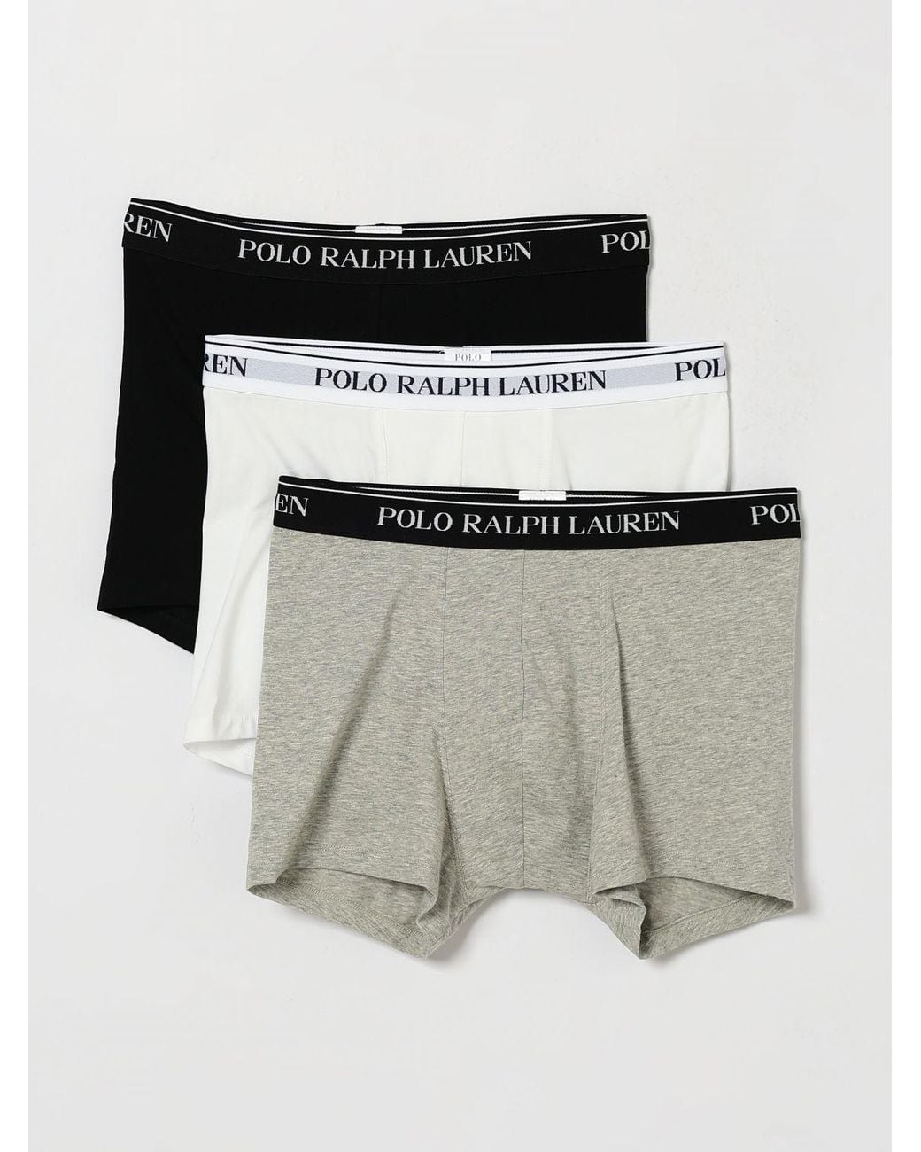 Polo Ralph Lauren Multicolor Set Of Three Stretch-Cotton Boxer Trunks With Logo Waistband for men