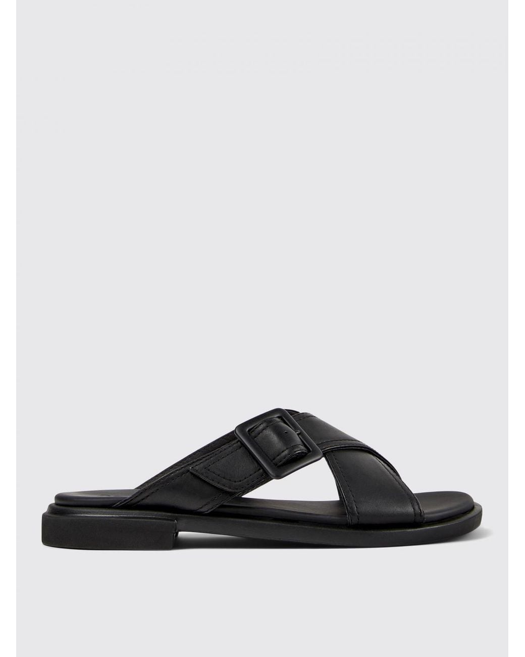 Camper Black Leather Buckle Sandals Casual Comfort