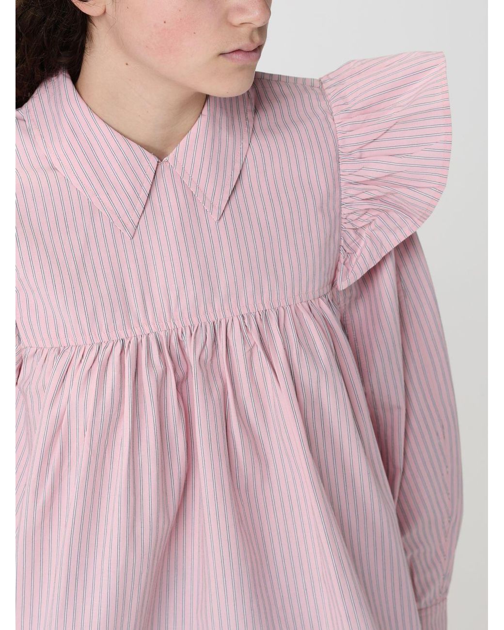Ganni Pink Organic Cotton Shirt