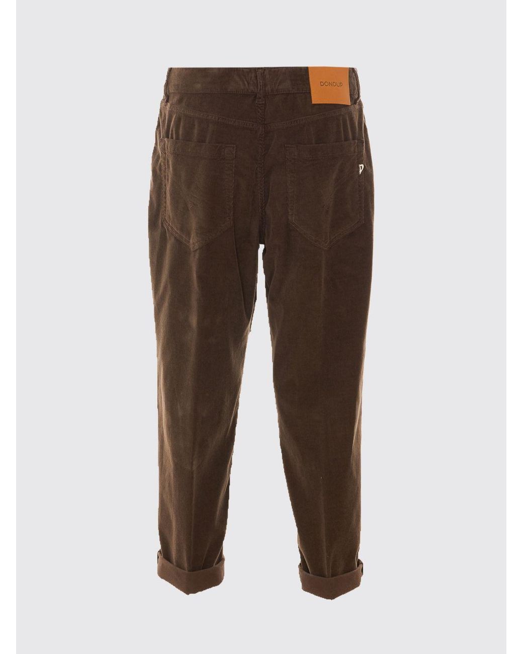 Dondup Black Koons Straight Cropped Velvet Jeans