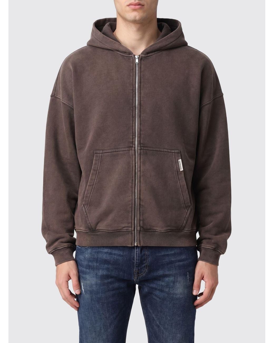Represent Brown Zip-Up Hoodie for men