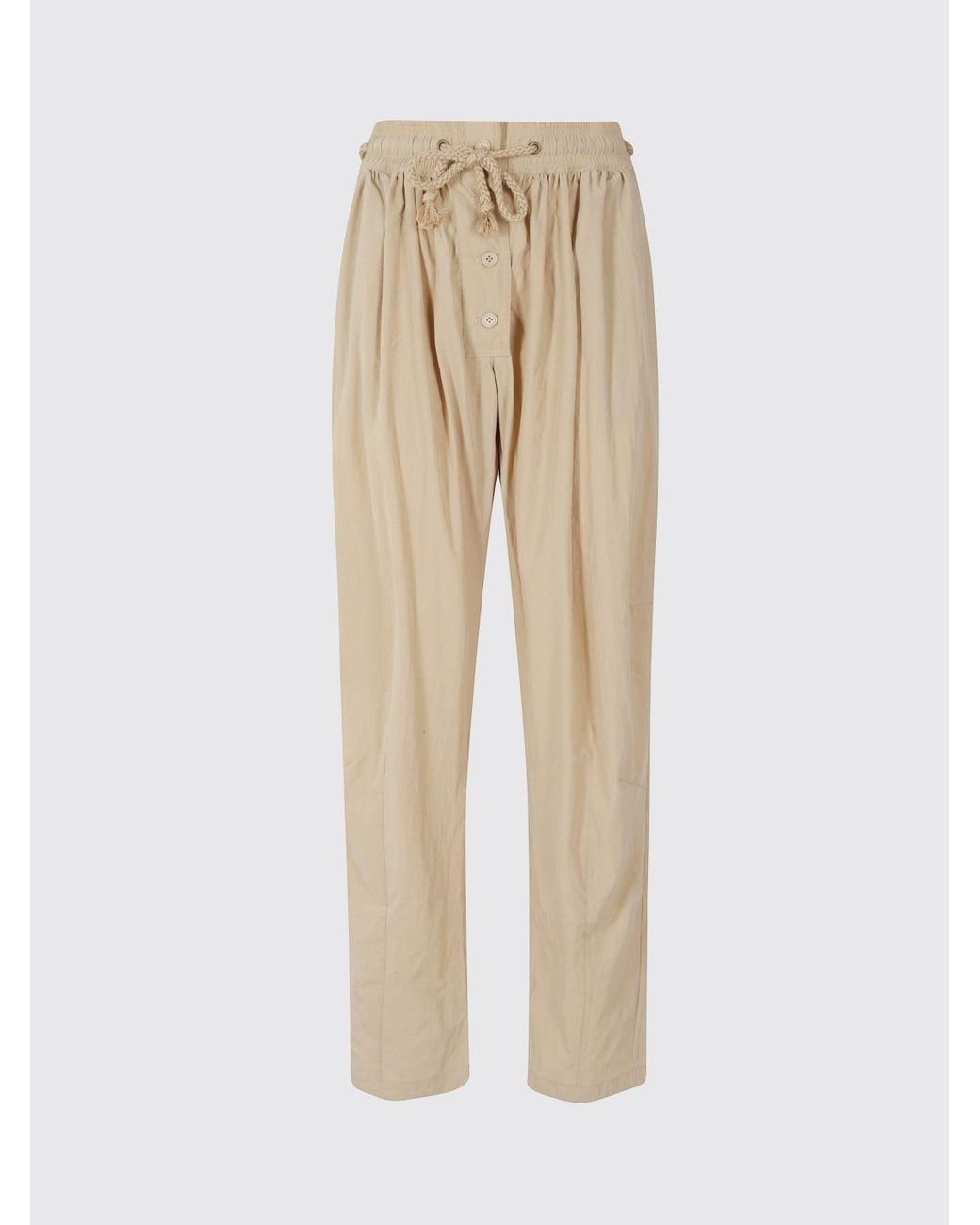 Isabel Marant Natural Fabric Slim Fit Trousers