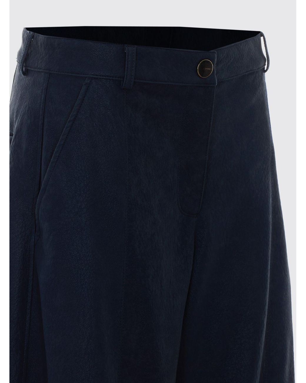 Pinko Blue High-Waisted Straight-Leg Trousers