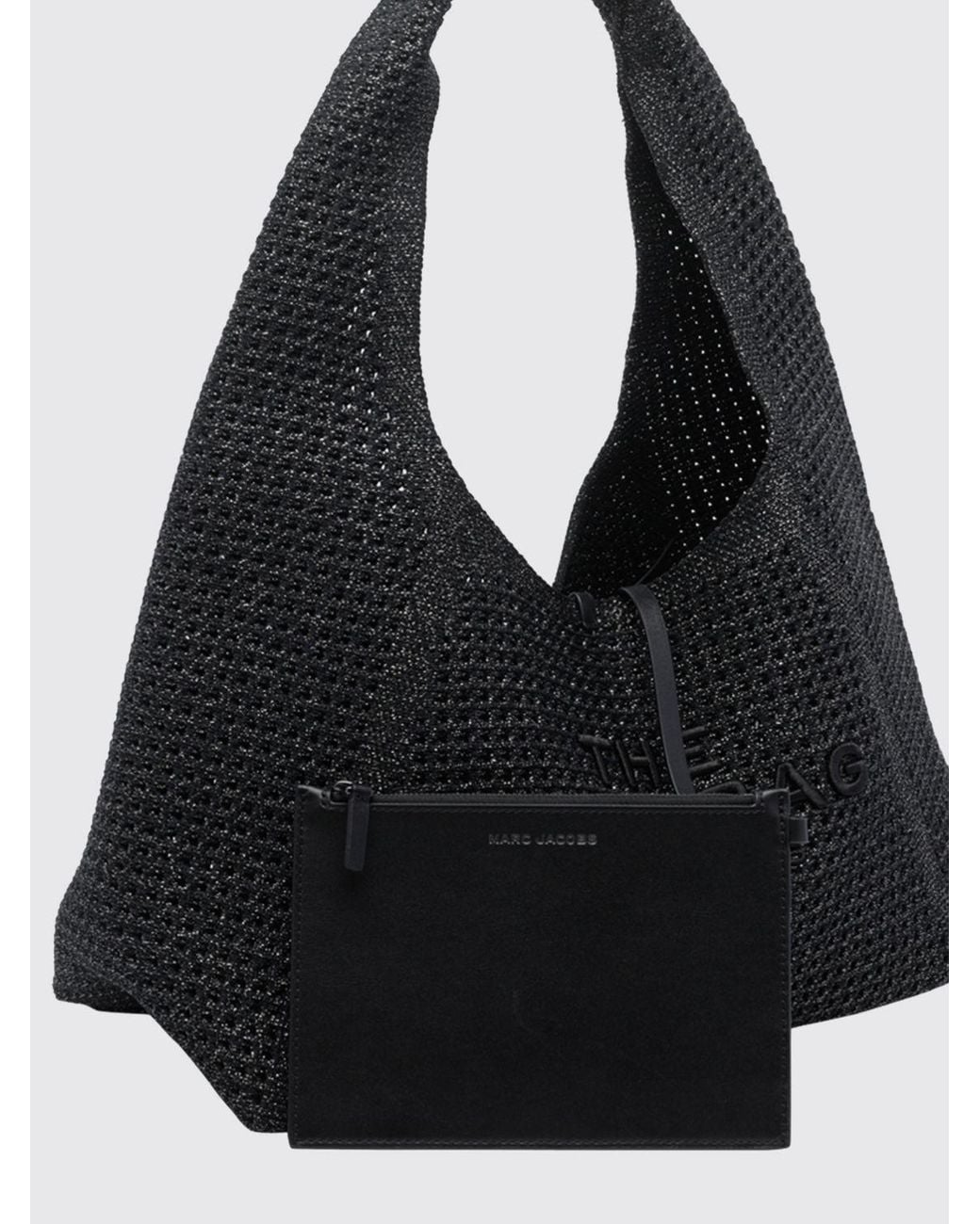 Marc Jacobs Black The Sack Lurex Shoulder Bag With Removable Inner Pouch