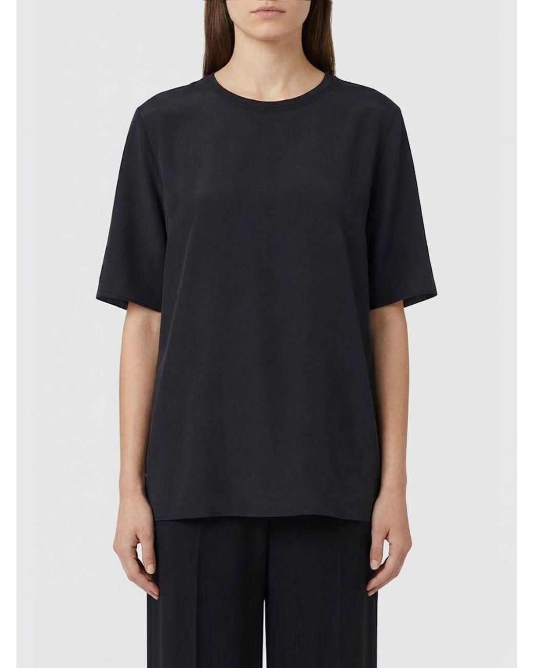 Joseph Black Satin Blouse