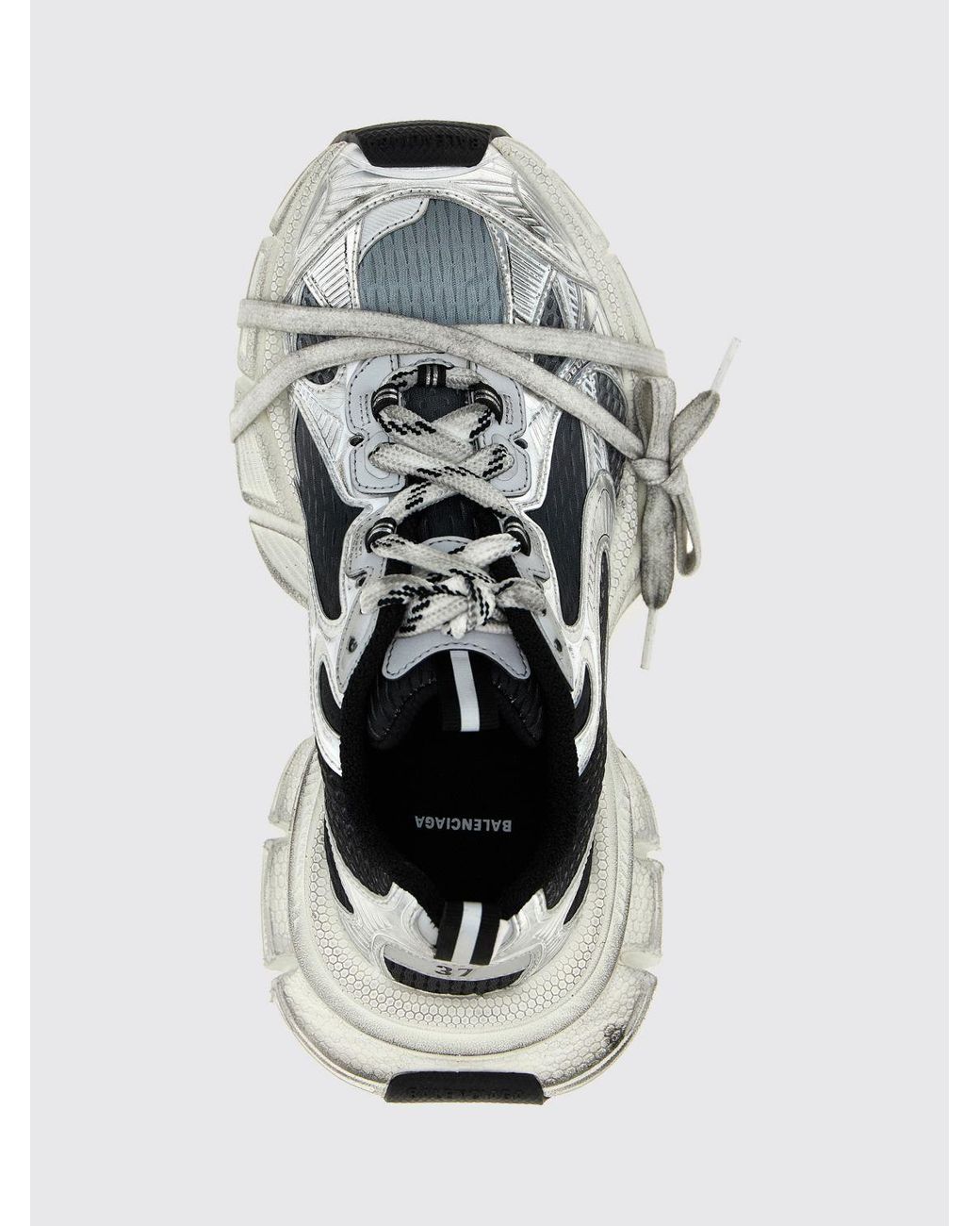 Balenciaga White 3Xl Used Mesh And Rubber Sneakers