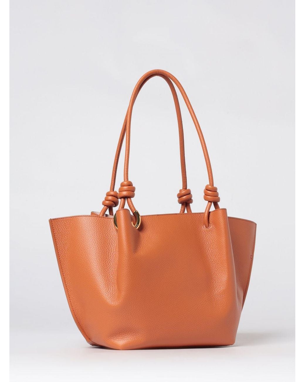 Coccinelle Orange Leather Finn Shoulder Bag