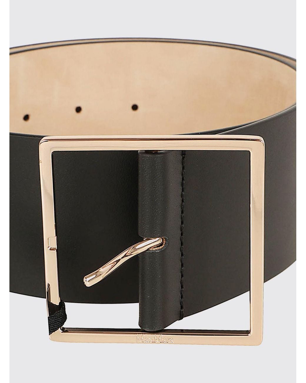 Max Mara Natural Ginnico Leather Belt