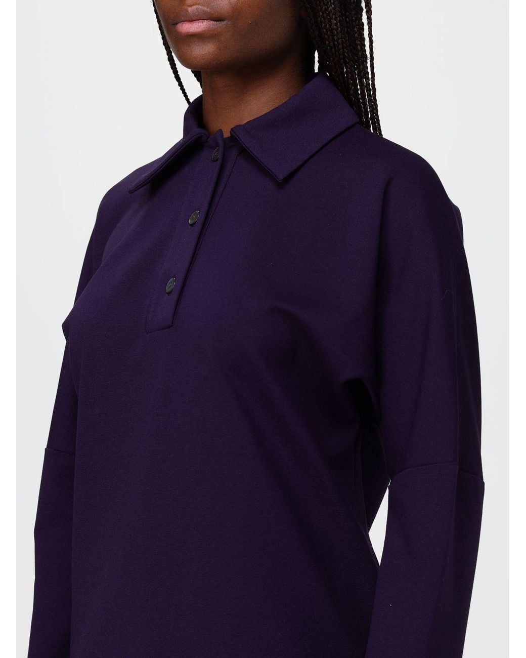 Liviana Conti Blue Miranda Long-Sleeved Polo