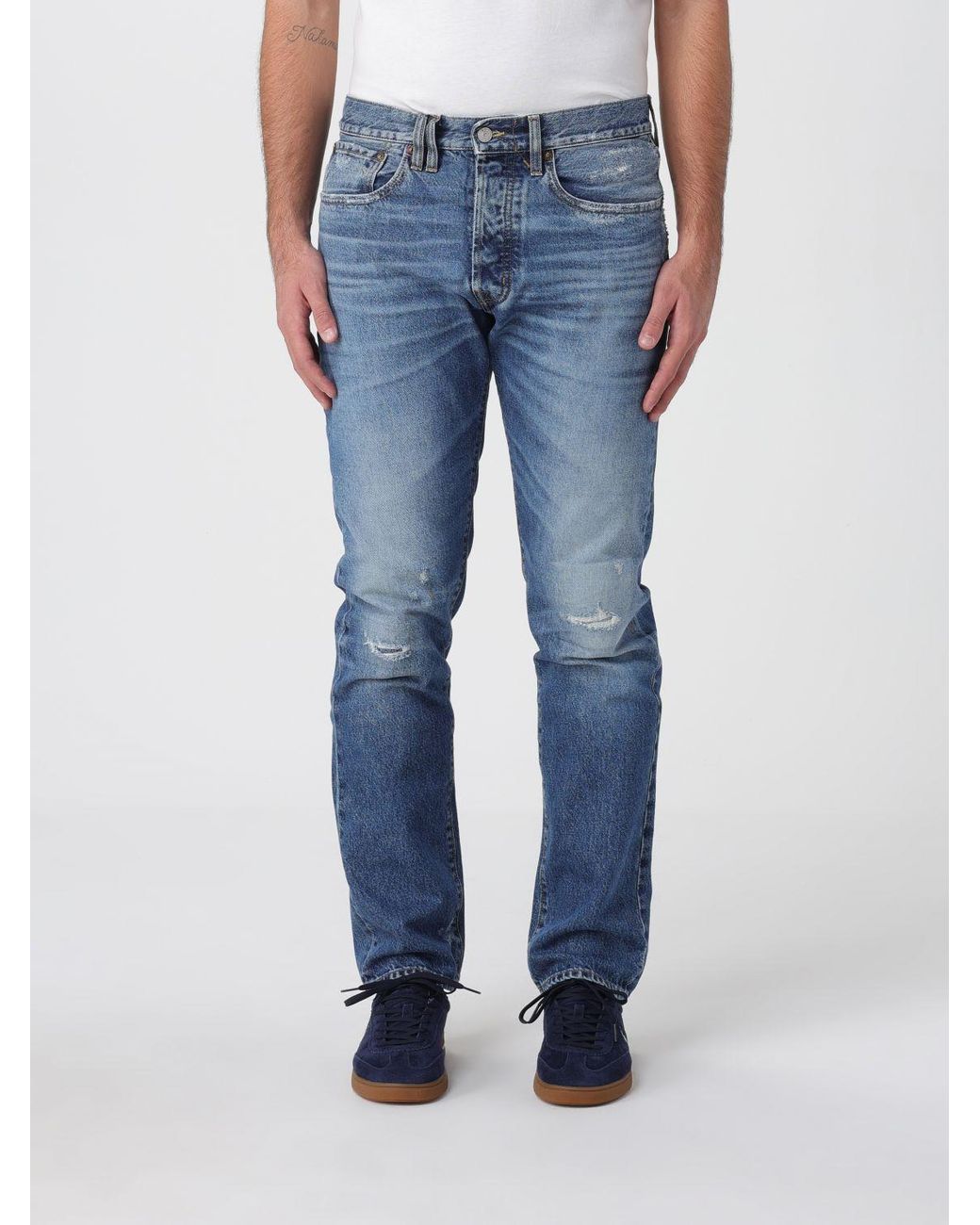 CYCLE Blue Trousers for men