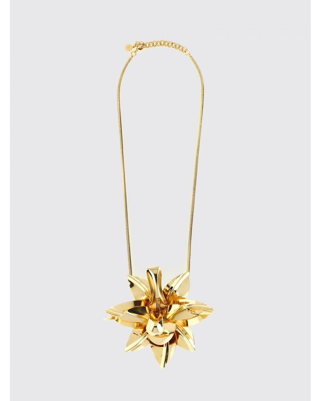 Rabanne White Brass Necklace With Pendant