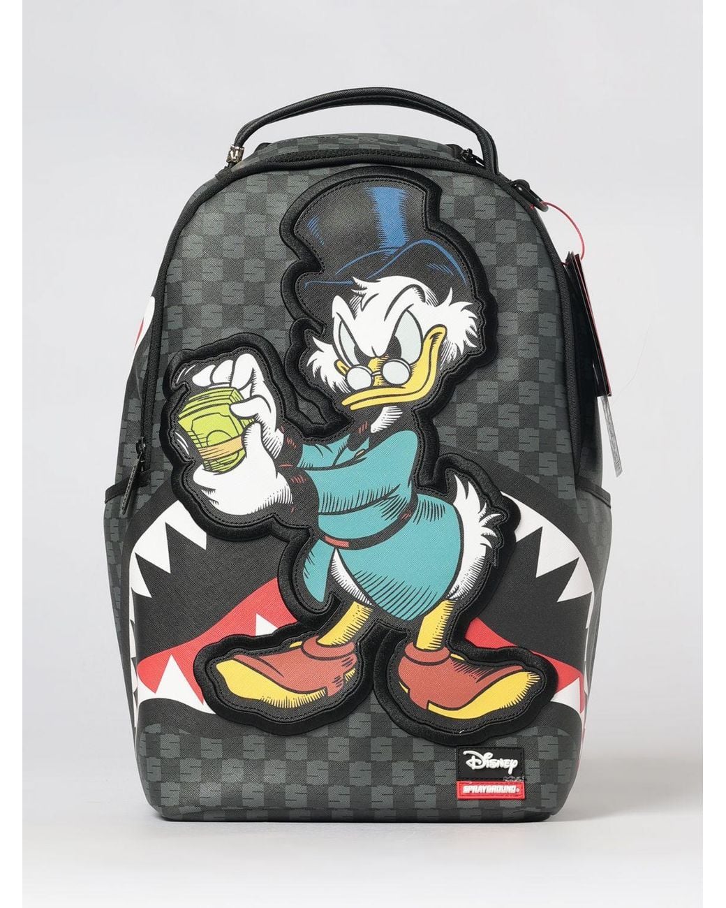 Zaino Disney Scrooge Money Con Stampa A Scacchi di Sprayground in Gray da Uomo