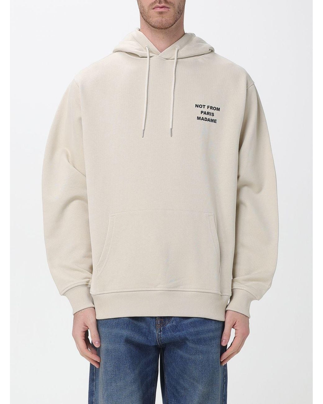 Drole de Monsieur Natural Cotton Hoodie With Logo for men