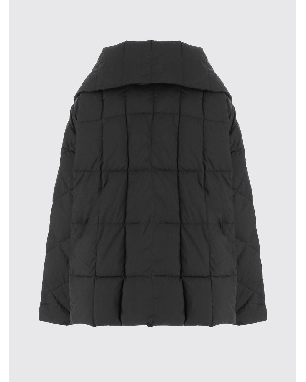 Ienki Ienki Black Short Quilted Nylon Puffer Jacket With Sailor Collar