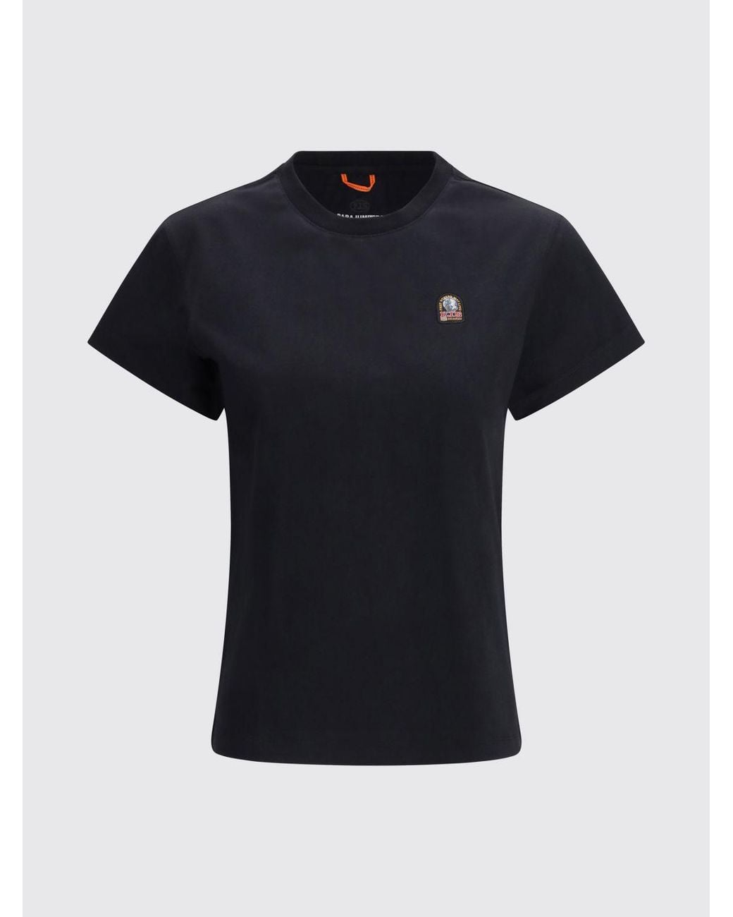 Parajumpers Black Cotton T-Shirt With Logo