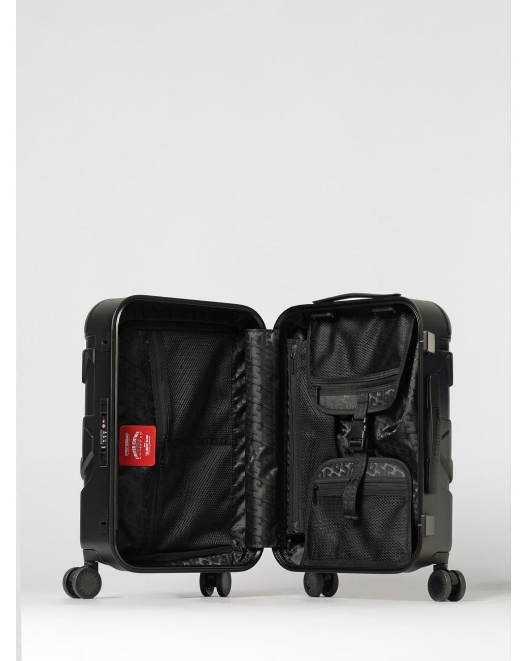Sprayground Gray Polycarbonate Trolley With Embossed Logo for men