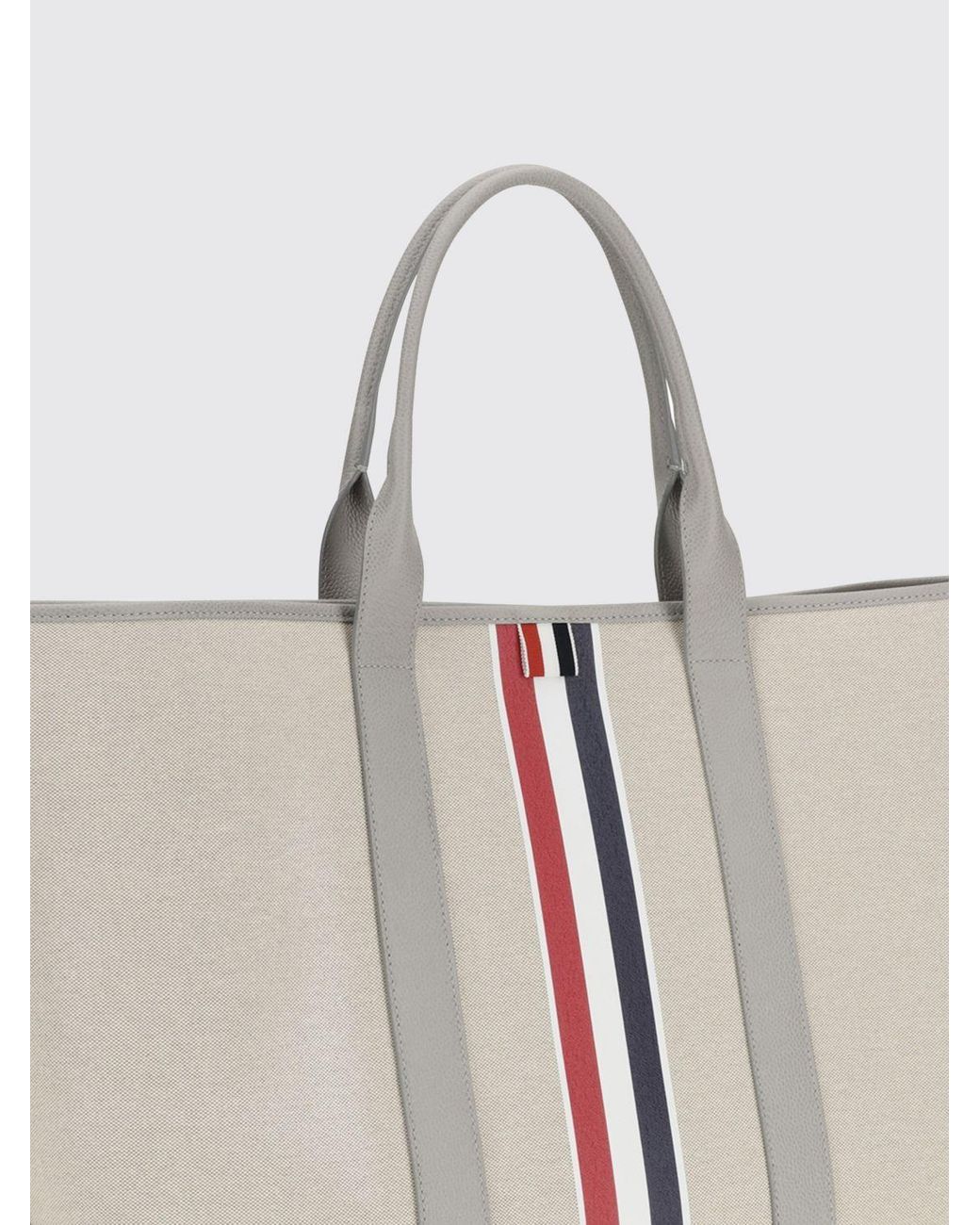 Thom Browne White Canvas Bag for men