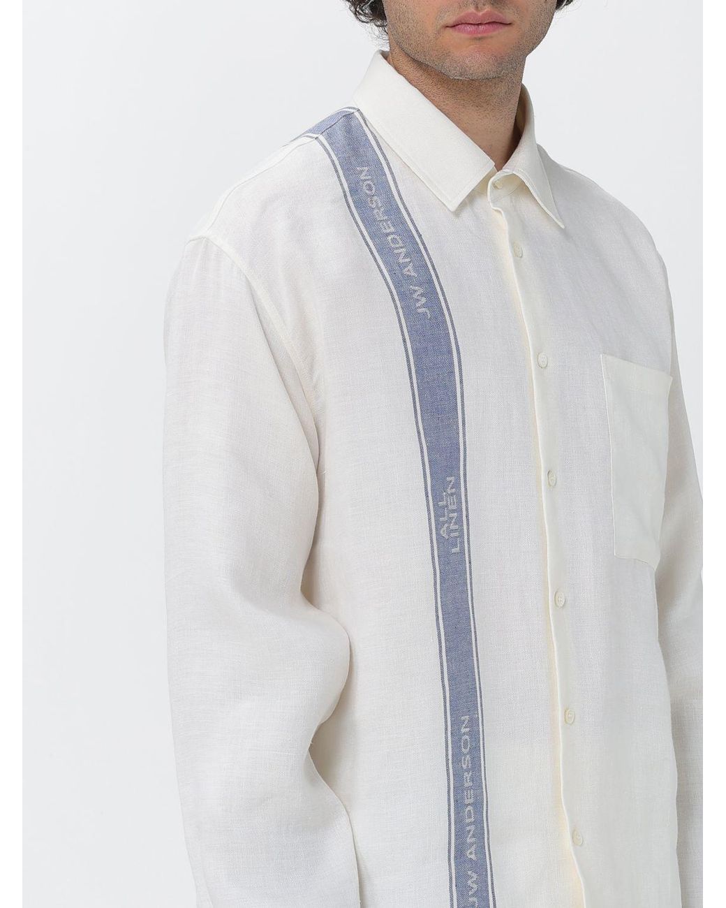 J.W. Anderson White Linen Shorts for men