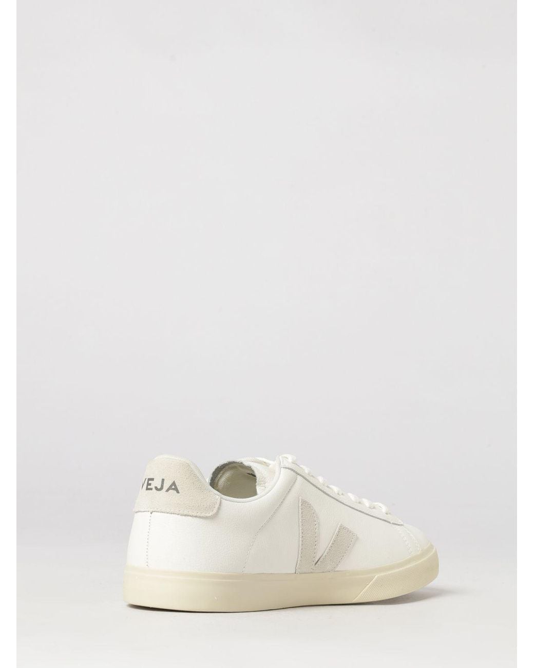 Veja White Campo Chromefree Leather Sneakers With Contrasting Side Logo for men