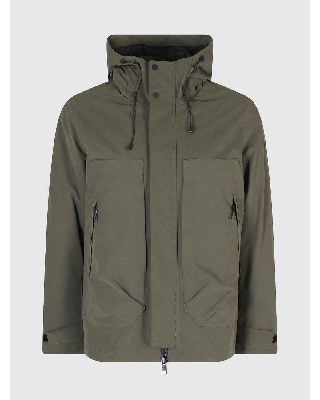People Of Shibuya Brown Short Utility Parka With Hood And Thermal Resistance for men