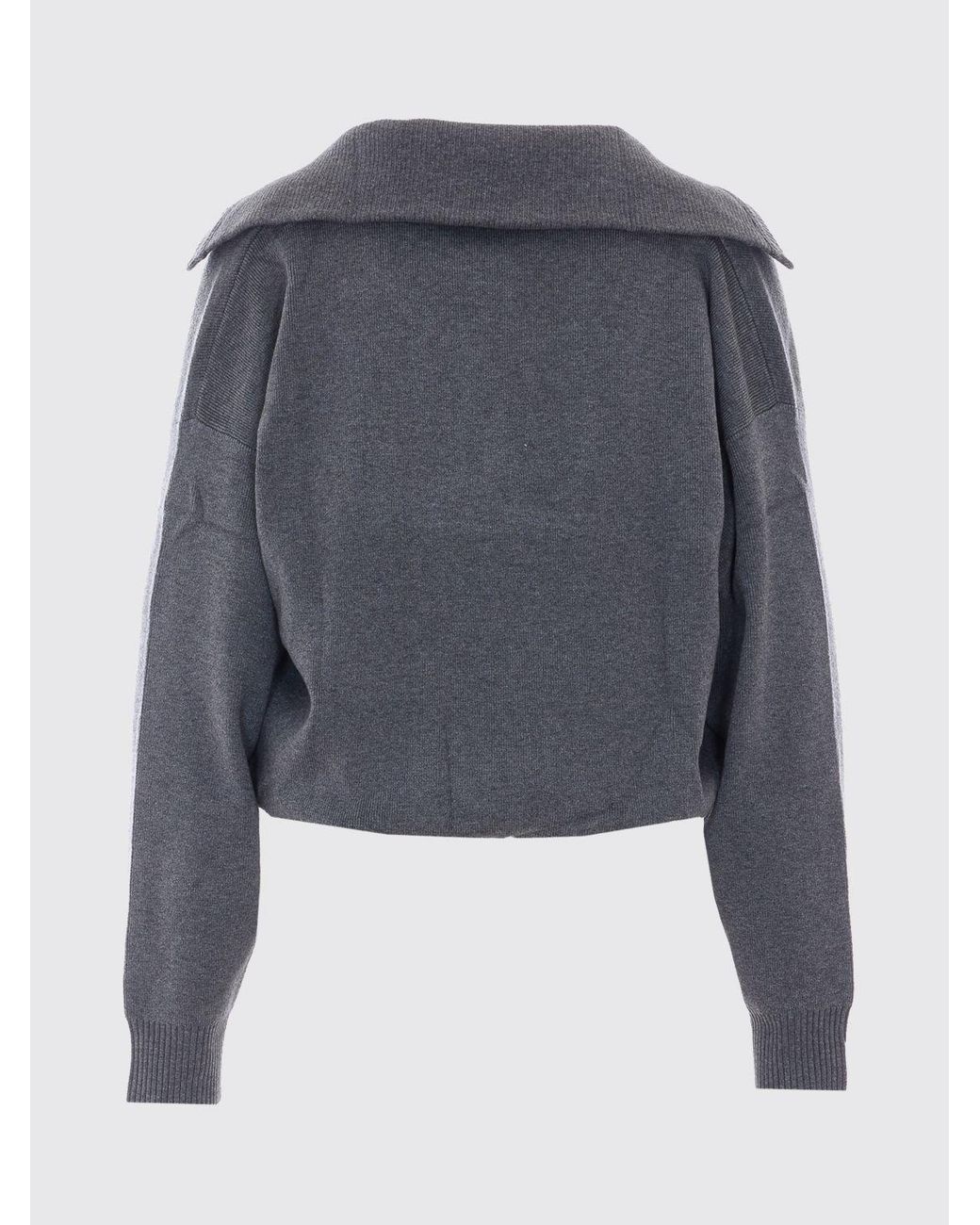 ELEH Blue Long-Sleeved Knit Crewneck Jumper With Sailor Collar