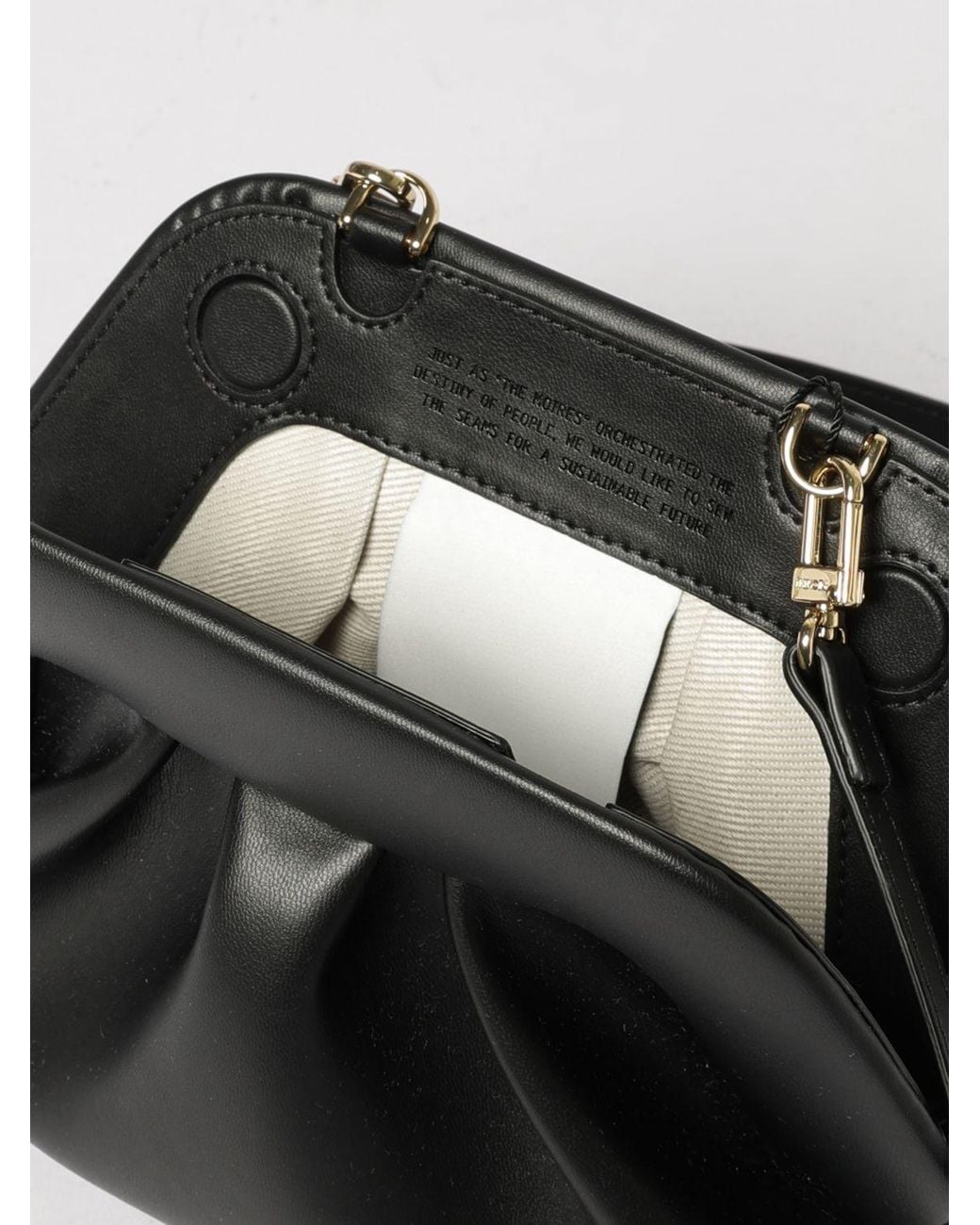 THEMOIRÈ Black Themoir&Egrave Bios Vegan Leather Clutch
