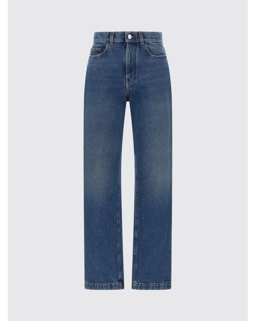 Marni Blue High-Waisted Straight Jeans
