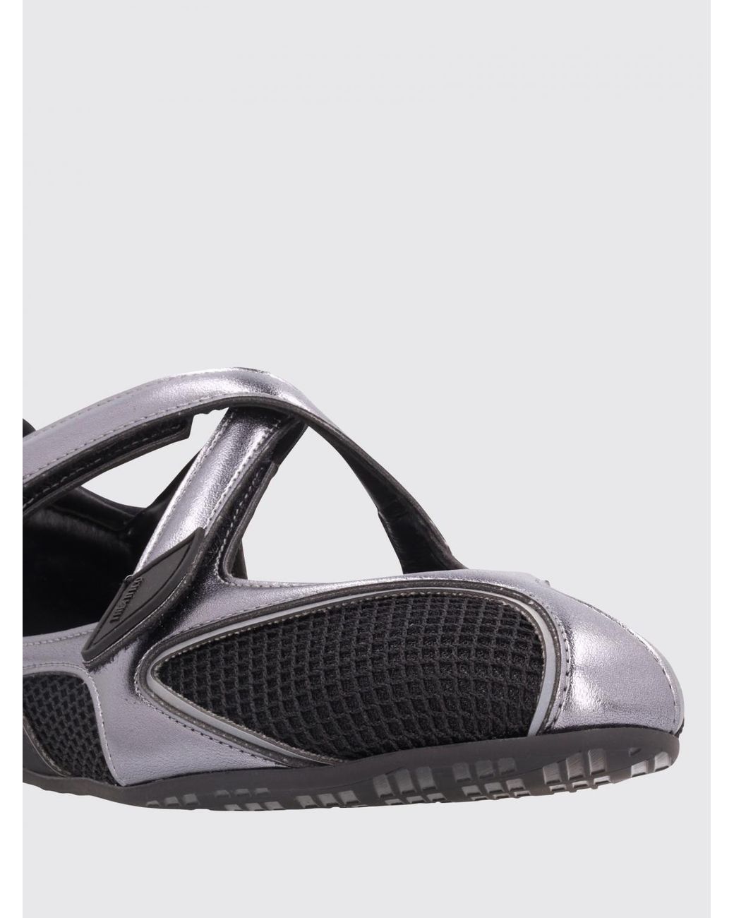 The Attico Black Floor 01 Mesh Ballerina