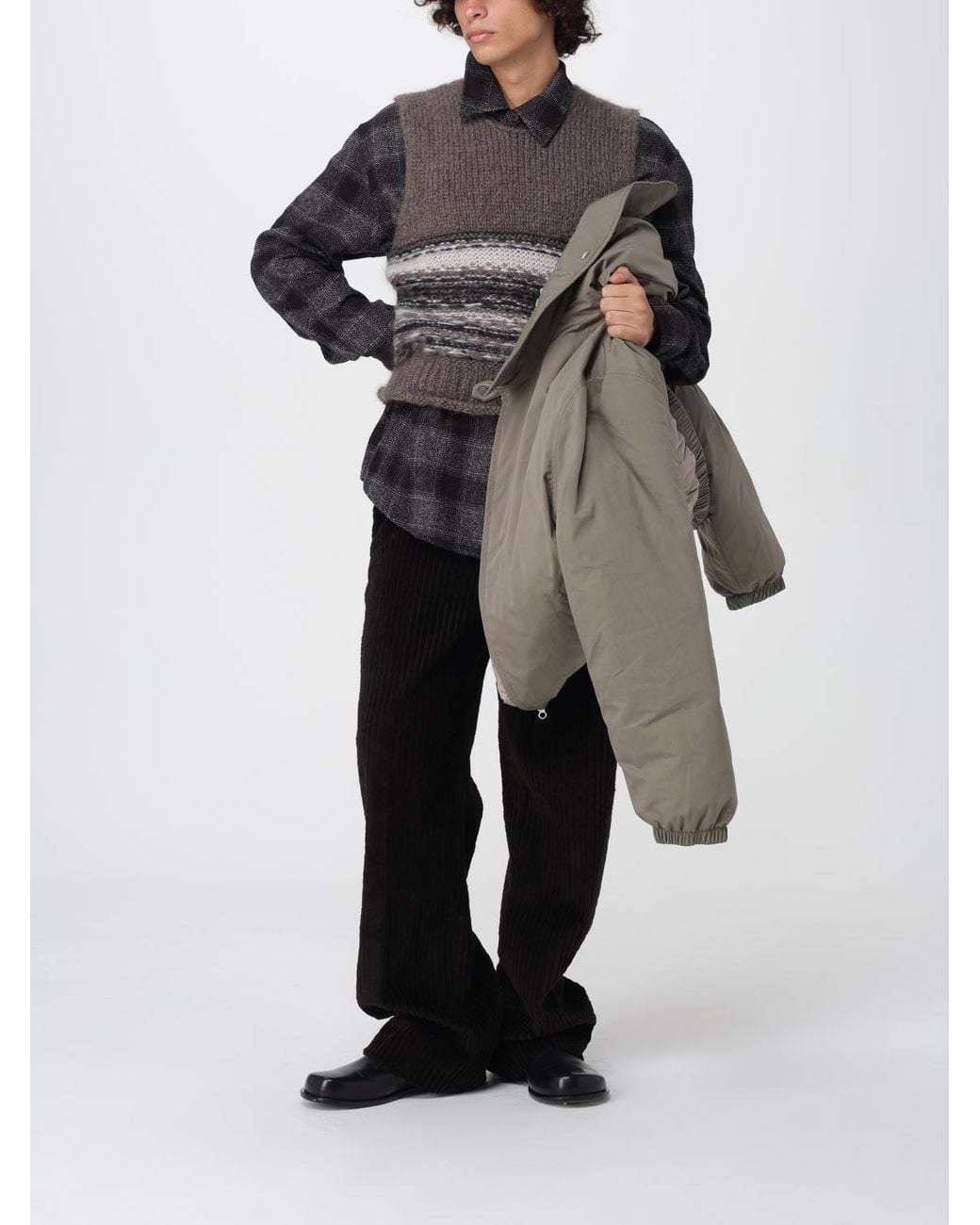 Our Legacy Gray Mohair Wool Tank Fair Isle for men