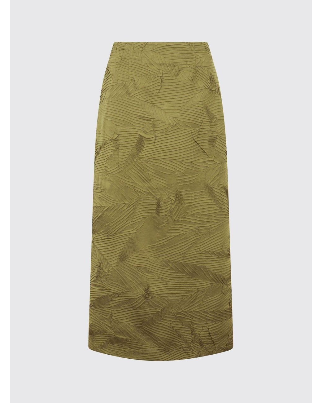 Ulla Johnson Green Inez Satin Skirt