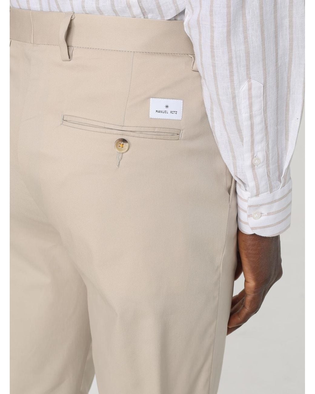 Manuel Ritz Natural Trousers for men