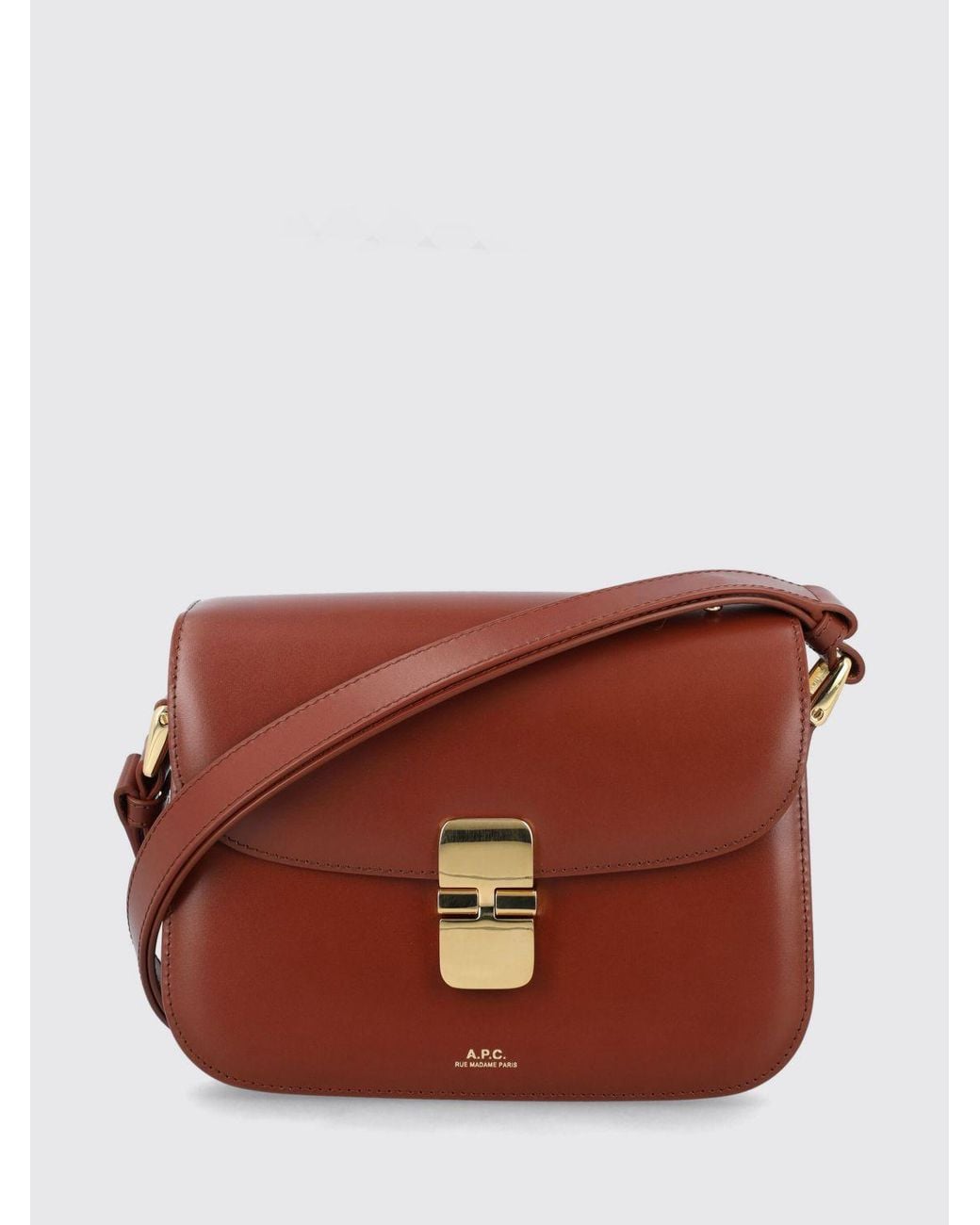 A.P.C. Brown Grace Mini Crossbody Bag