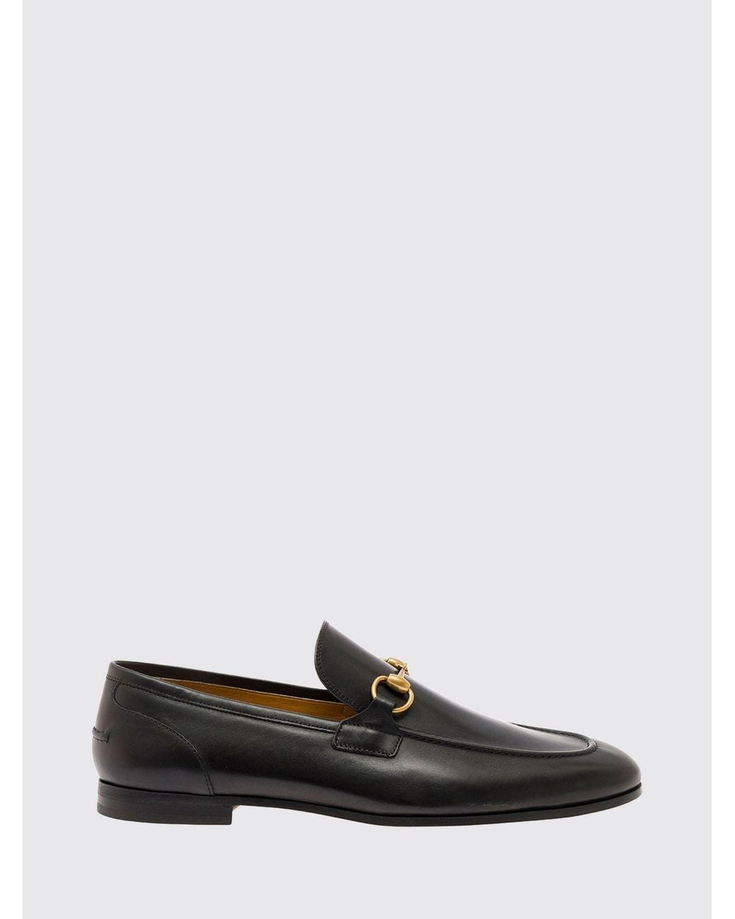 Gucci White Smooth Calfskin Loafers With Horsebit Detail And Leather Sole for men